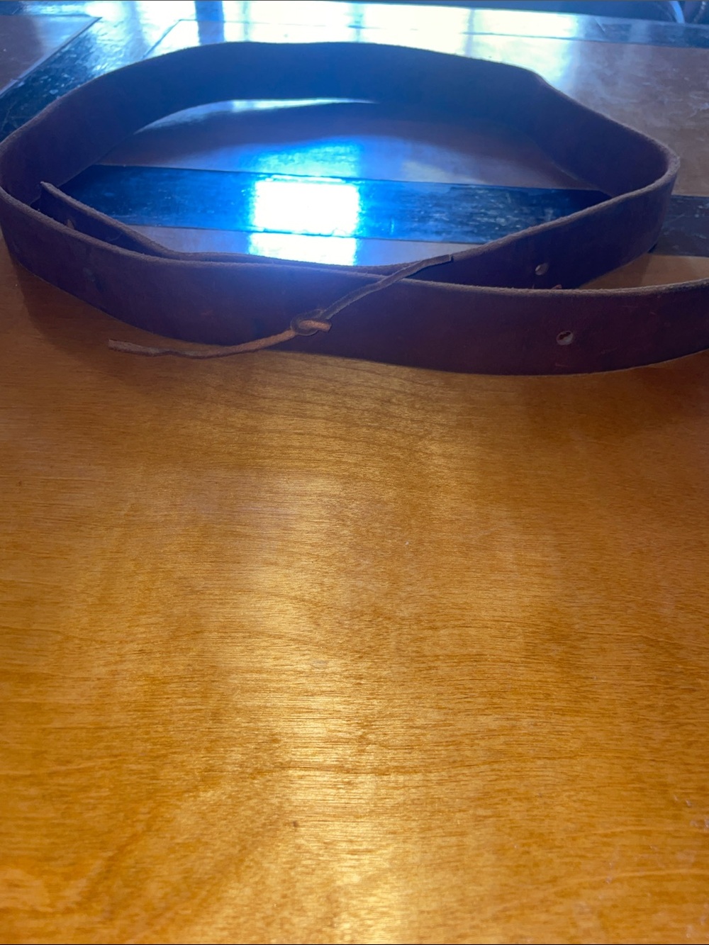 Classic Brown Suede-Leather Unisex Belt - Adjustable Casual Style w no buckle